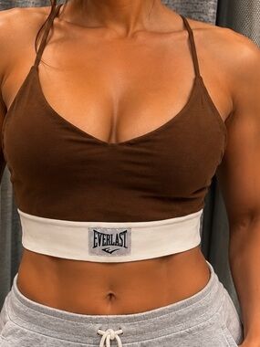 Everlast- NWT Brown Cropped Sports Bra Size Large